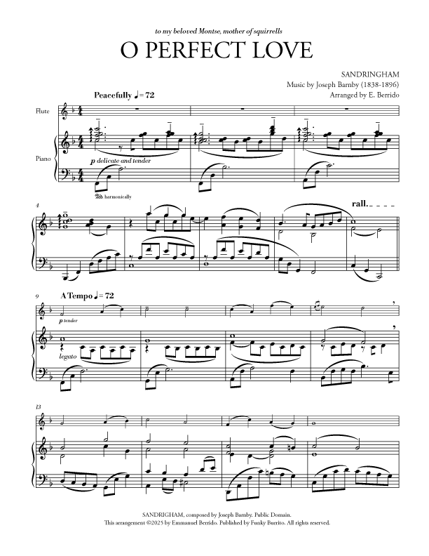 O Perfect Love Sample